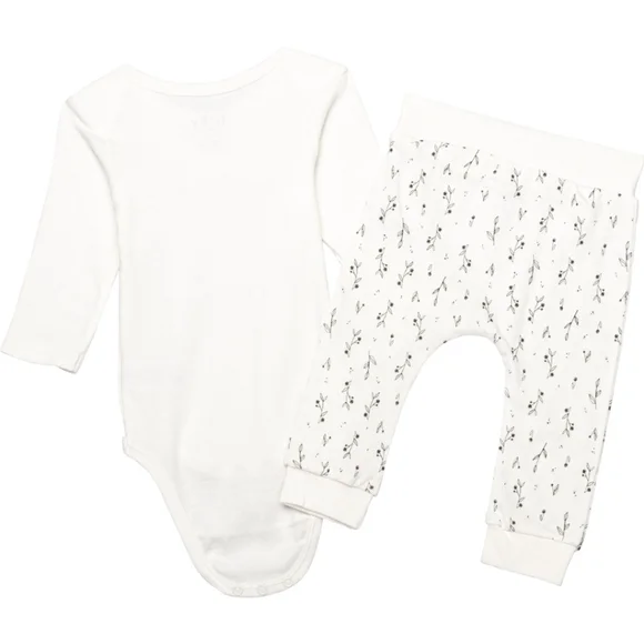 Rae Dunn “Thankful For Family” Baby girl Bodysuit, Pants & Headband Set 4Pcs - Picture 2 of 2